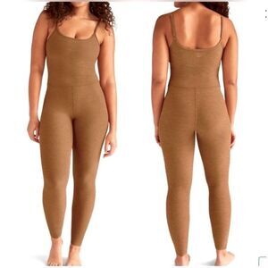 Beyond Yoga Spacedye Uplevel Midi Jumpsuit in Caramel Toffee